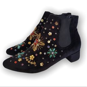 Betsey Johnson | Jax Velvet Ankle Boots